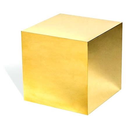 Куб зеркальный золотой 20*20см | evdecor