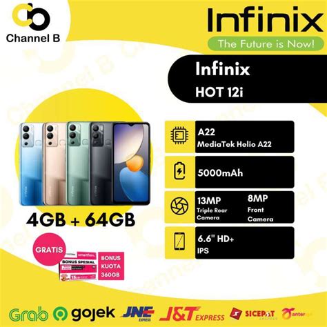 Jual Infinix Hot 12i X665b Smartphone Ram 4gb Rom 64gb Garansi Resmi Di Seller Channel B