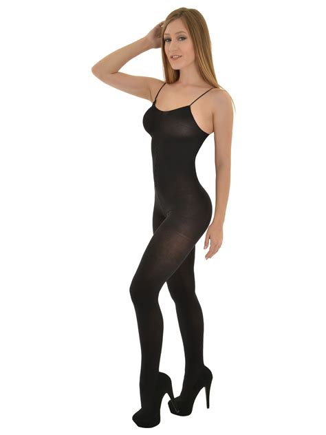 Black Or White Sexy Crotchless Opaque Bodystocking With Cutout Leg Side My XXX Hot Girl