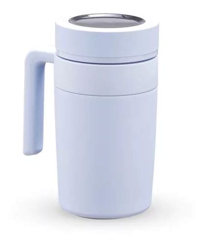 Garrafa Copo T Rmico Inox Anti Vazamento Caf Ml Premium Cor Azul