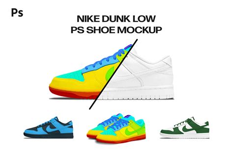 Nike Dunk Low Sneaker Template Ps Creative Market