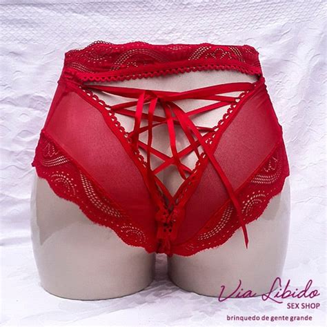 Calcinha Renda Tule E La O Via Libido Sex Shop