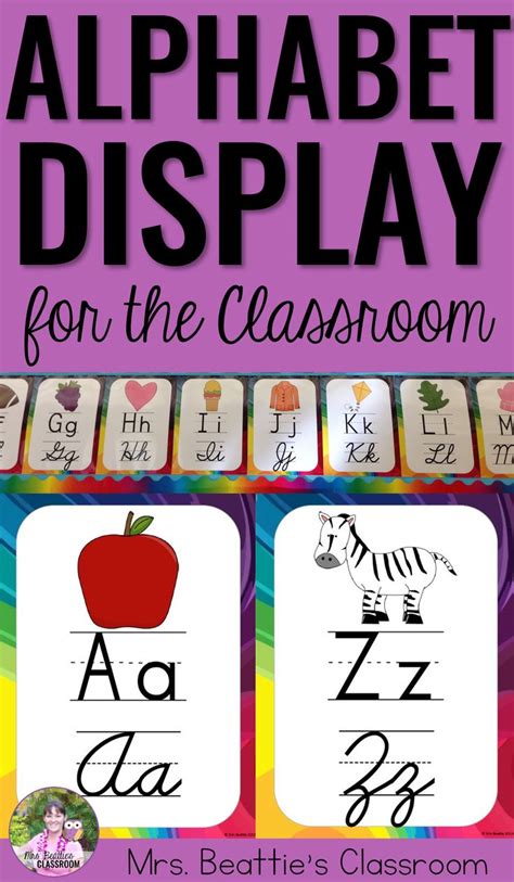 Print And Cursive Alphabet Posters In A Rainbow Theme Cursive Writing