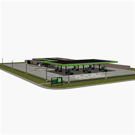Modern Gas Station 3d Model 119 Max Free3d