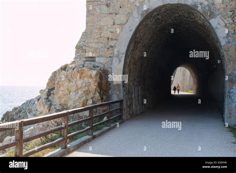 Old Railway Tunnel Used Now In A Promenade Stock Photo Alamy