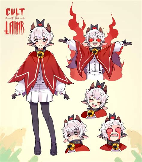 An Anime Character With White Hair Wearing Red Capes And Demon Horns