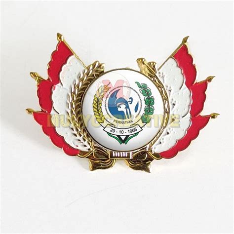 Pin Bros Wing Logo Yayasan Jantung Indonesia Pesan Pin Enamel Lencana