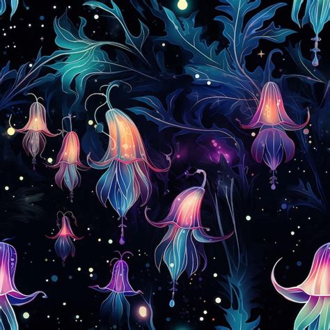 Premium Ai Image A Colorful Series Of Purple And Pink Jellyfish With