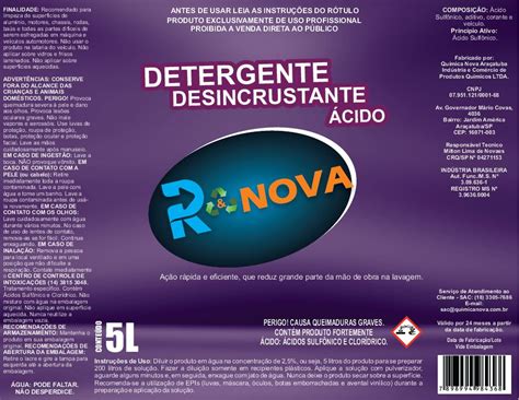 DETERGENTE DESINCRUSTANTE ÁCIDO Química Nova