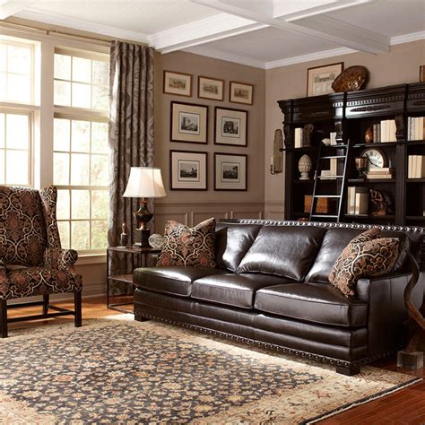 Dark Brown Leather Sofa - Photos & Ideas | Houzz