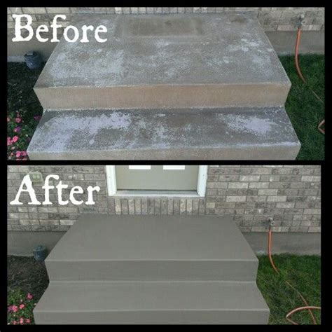 Front stairs needed to be redone! Valspar cement/porch paint. Concrete ...