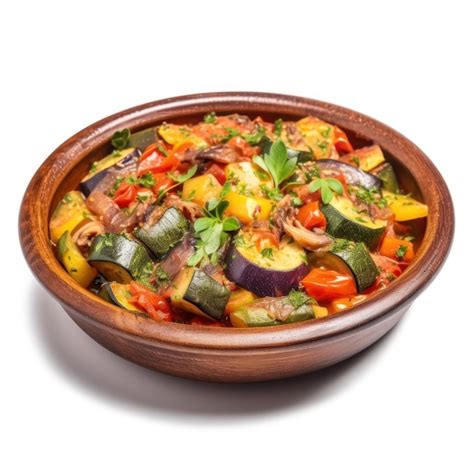 Premium Photo Delicious French Ratatouille With Vegetables On A Plate