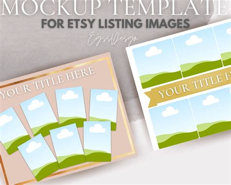 Mockup Templates For Etsy Listing Prdouct Images Workbook Mockup