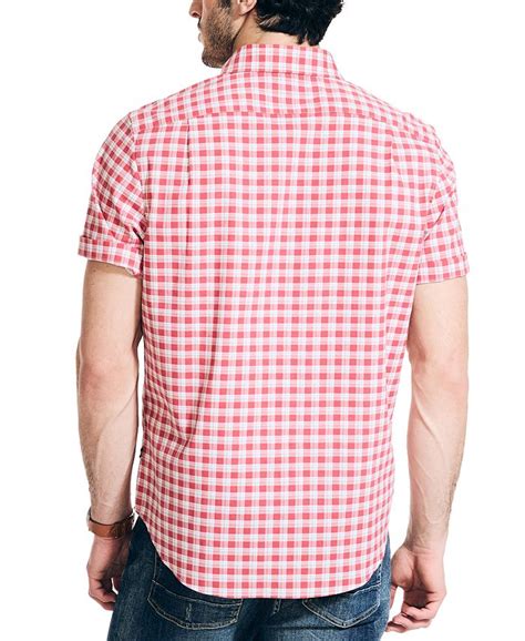 Nautica Mens Short Sleeve Plaid Button Down Shirt Macys