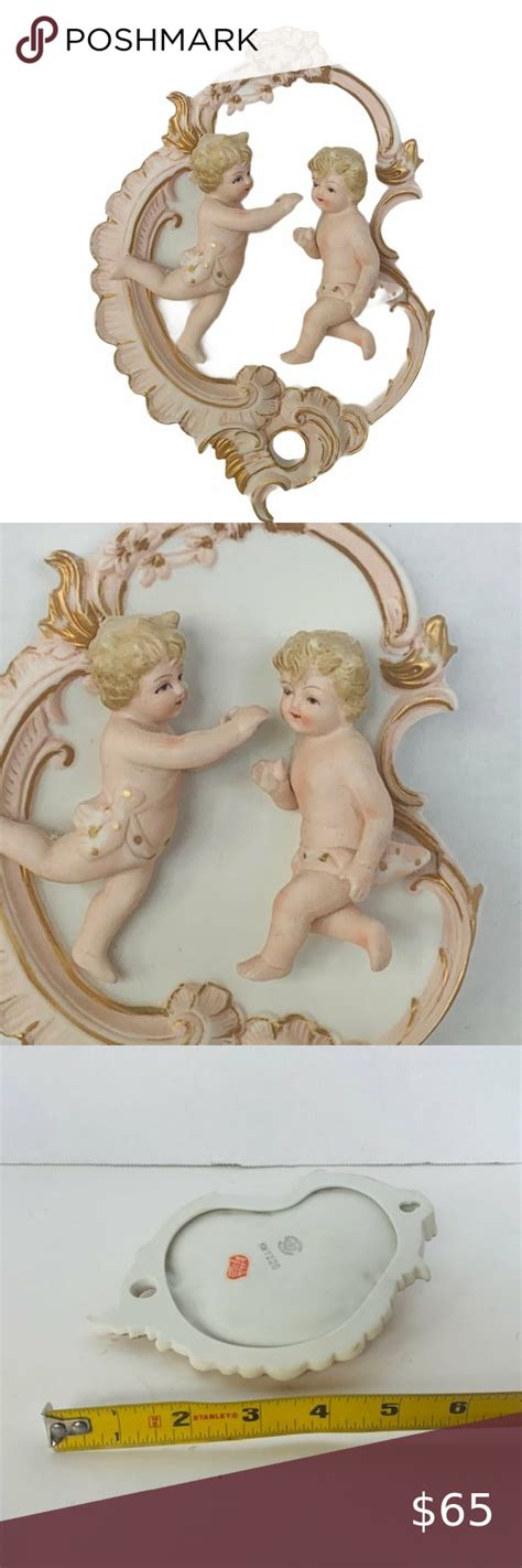 Lefton Figurine Naked Putti Cherub Wall Hanging Lefton Figurines Cherub Wall Hanging