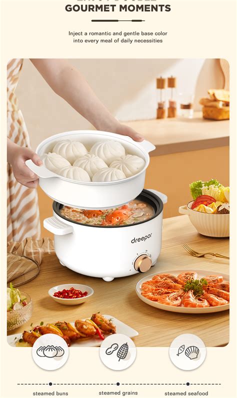 Electric Cooker With Free Steamer Multifunctional Rice Cooker Small Hot Pot Cooker Non Stick Pan