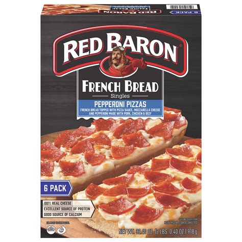 Red Baron Singles French Bread Pepperoni Pizzas Value Pack Shop Pizza