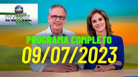 Globo Rural Ao Vivo Programa De Hoje Completo Not Cias Do