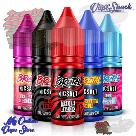 Brutal Salts By Just Juice Mg Sour Strawberry Bubblegum My