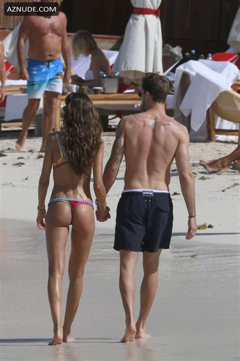Izabel Goulart Sexy In A Thong Bikini With Boyfriend At The Beach In St Barts Aznude