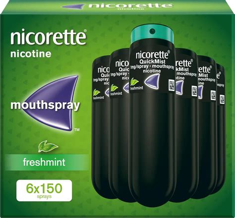 Nicorette Quickmist Fresh Mint 1mg Spray Mouth Spray Nicotine 6x150