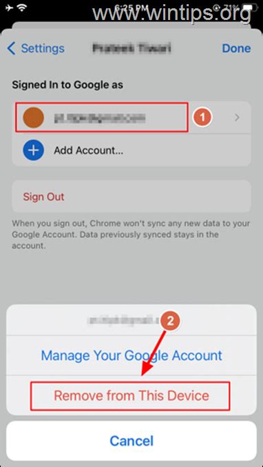How to Sign Out of Google Account on Desktop or Mobile. - WinTips.org