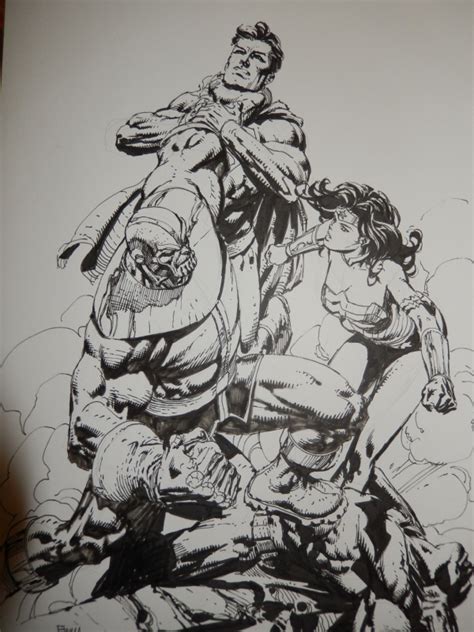 Thanos Vs Batman Superman And Wonder Woman By David Finch In Won