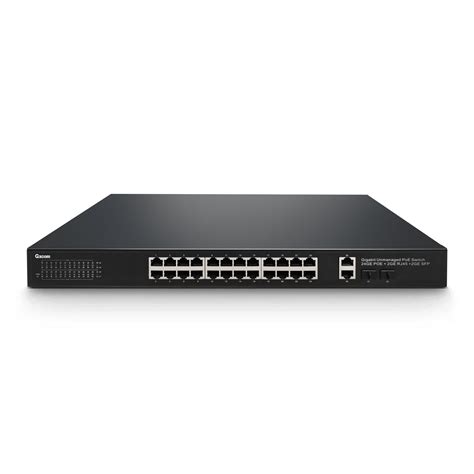 Unmanaged Port Full Gigaibt Poe Switch With X G Rj X G Sfp