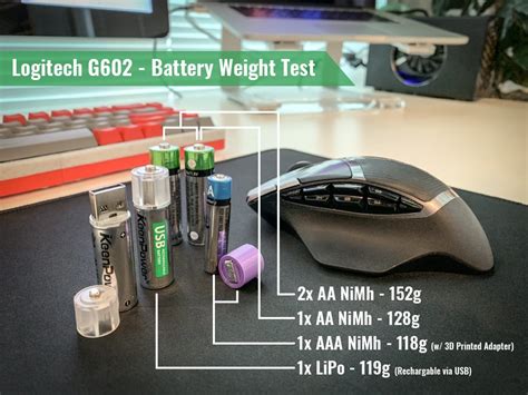 Logitech G602 - battery weight test : r/pcmasterrace