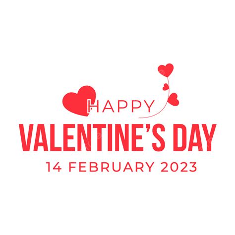 Happy Valentines Day Text With Red Heart Clipart Happy Valentines Day