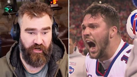 Jason Kelce Reacts To Josh Allen Threatening Travis Kelce During Chiefs