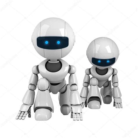 Funny pair robots getting ready Stock Photo by ©VikaSuh 6310548