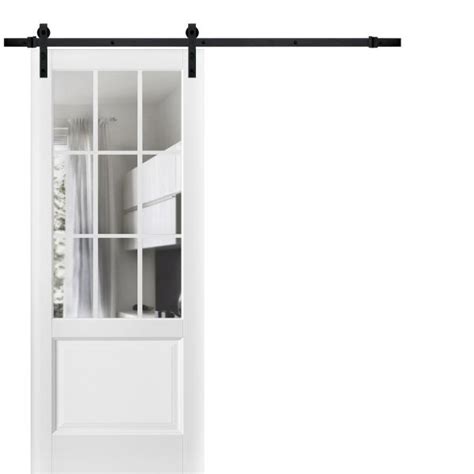 Sturdy Barn Door With Hardware Planum 0010 White Silk 66ft Rail Hangers Heavy Set Modern