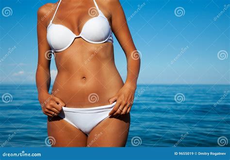 Woman Stock Image Image Of Attractive Hips Bikini Clouds 9655019