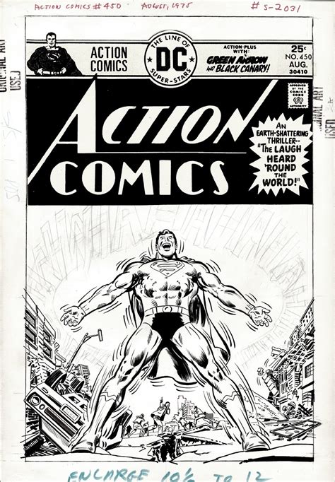 Action Comics 450 Cover Full Body Superman Laughing Nerd Crawler