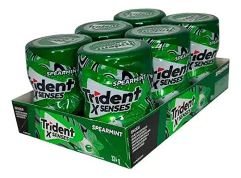 6 Potes Goma Mascar Trident Garrafa Xfresh 56g Sabor Menta Mercadolivre