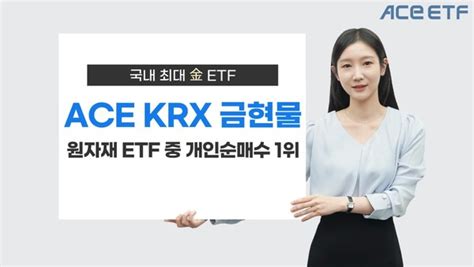 한투운용 ‘ace Krx금현물 원자재 Etf 중 연초 이후 개인 순매수 1위