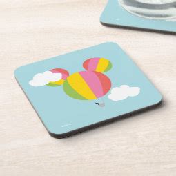 Mickey Mouse Hot Air Balloon Icon Beverage Coaster Zazzle