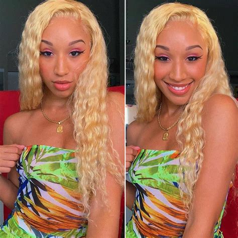 Beautyforever Water Wave Blonde X Lace Front Wig Pre Plucked Human Hair Wig Density