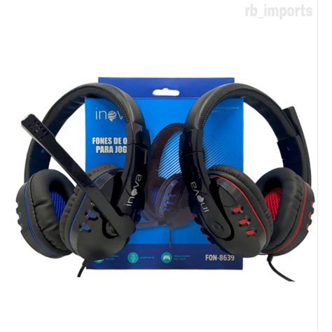 Fone Headset Inova Fon 8639 Para Pc Desktop Jogos Shopee Brasil