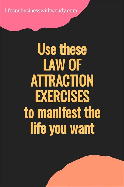 Powerful Law Of Attraction Exercises To Attract The Life You Want