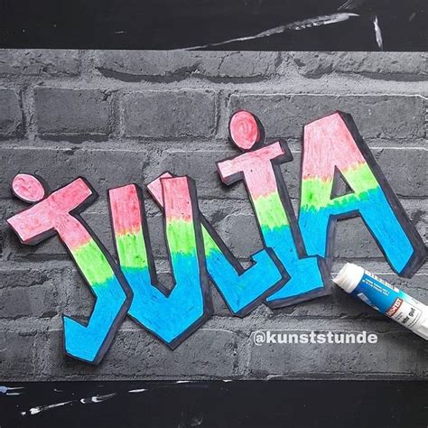 Kunst In Der Grundschule Auf Instagram MEIN NAME IN GRAFFITI