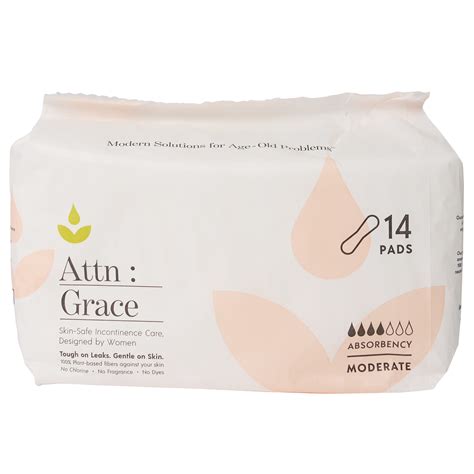 Attn: Grace Incontinence and Post Partum Moderate Pads for Sensitive