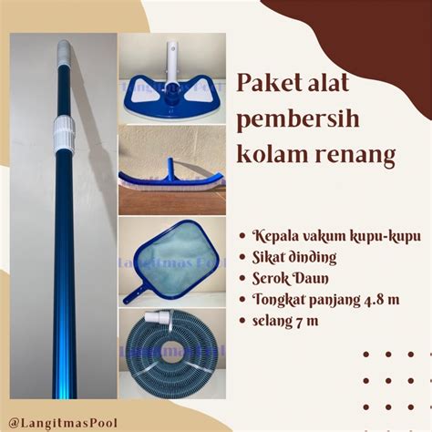 Jual Alat Pembersih Kolam Renang Panjang Selang Meter Vacuum Head