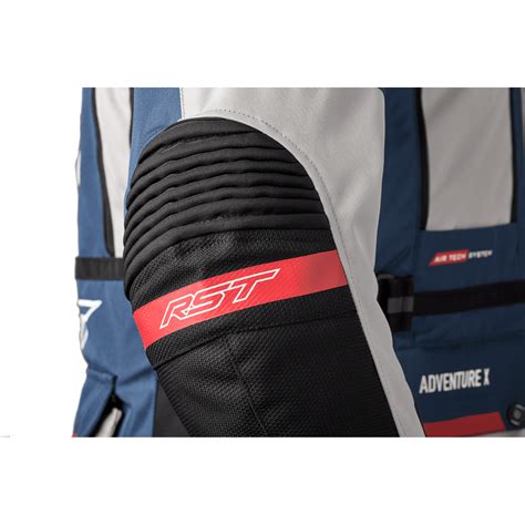 RST Pro Series Adventure X CE Textile Jacket Silver Blue Red Two