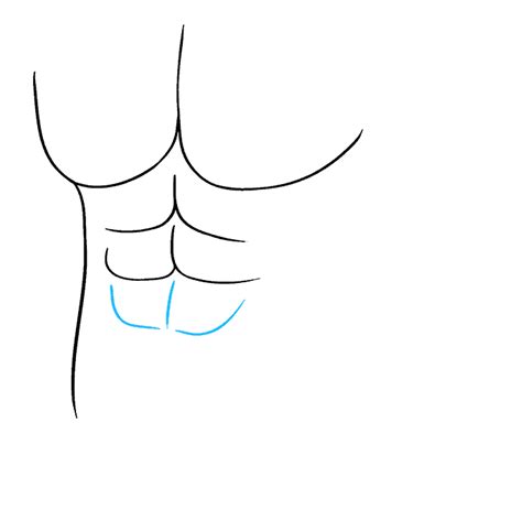 How To Draw Abs Step By Step For Beginners Six Pack Drawing Easy