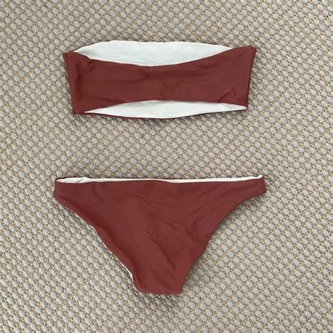 Kaiami Swim Kaiami Strapless Reversible Bikini Poshmark