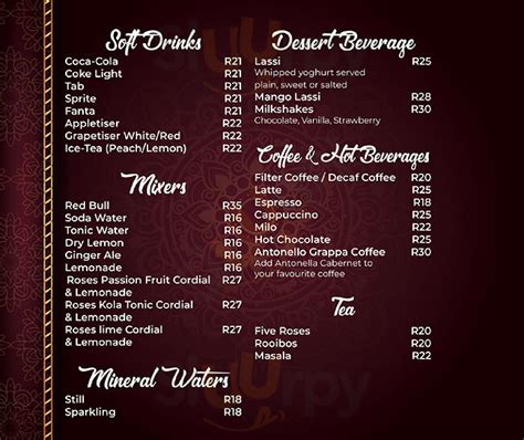 Taste Of Mumbai Men Kempton Park Main Menu Sluurpy