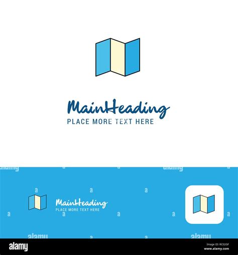 Creative Map Logo Design Flat Color Logo Place For Tagline Vector