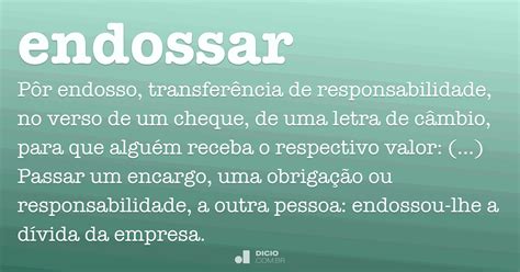 Endossar O Que é